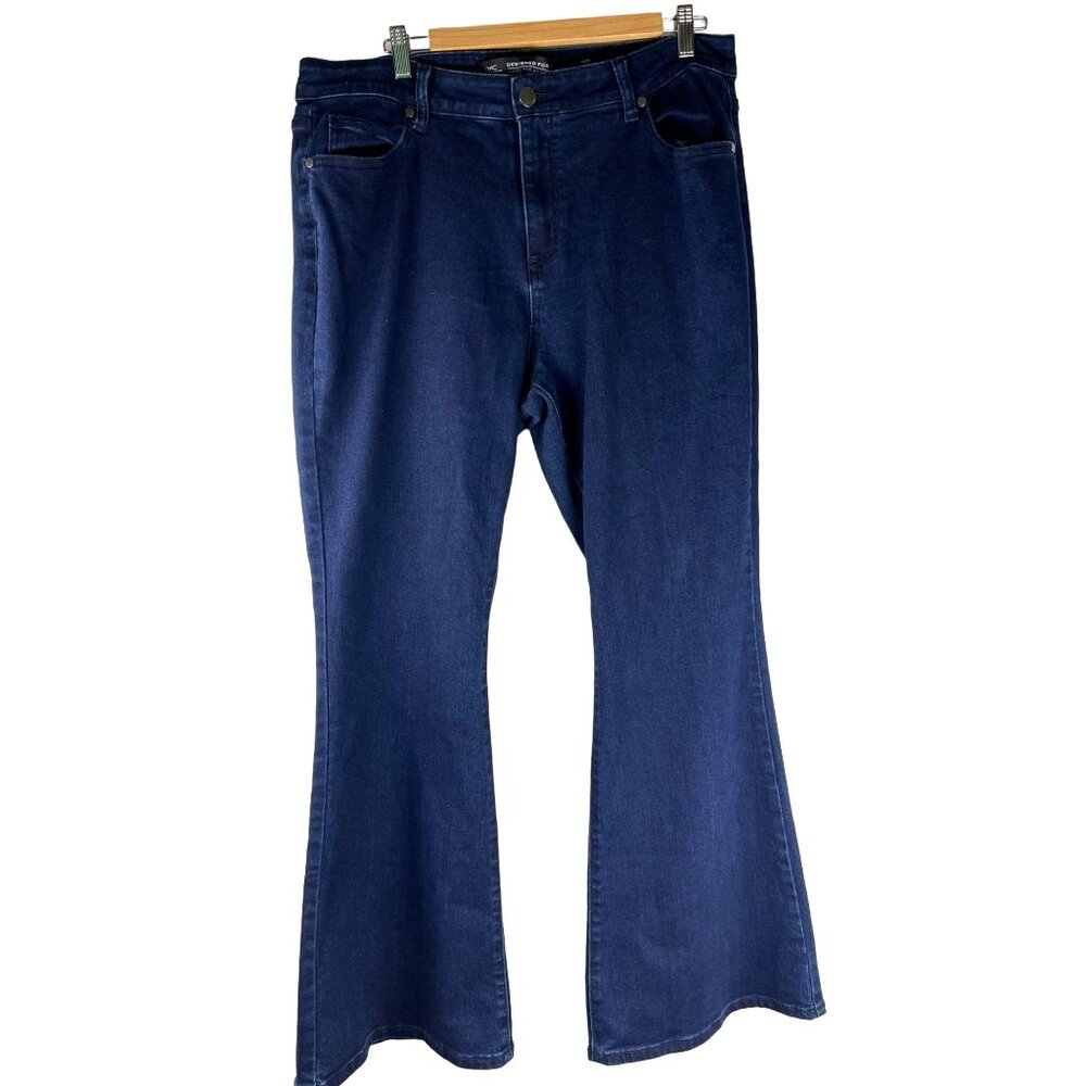 City Chic Wide Leg Denim Jeans, Women's Size 18